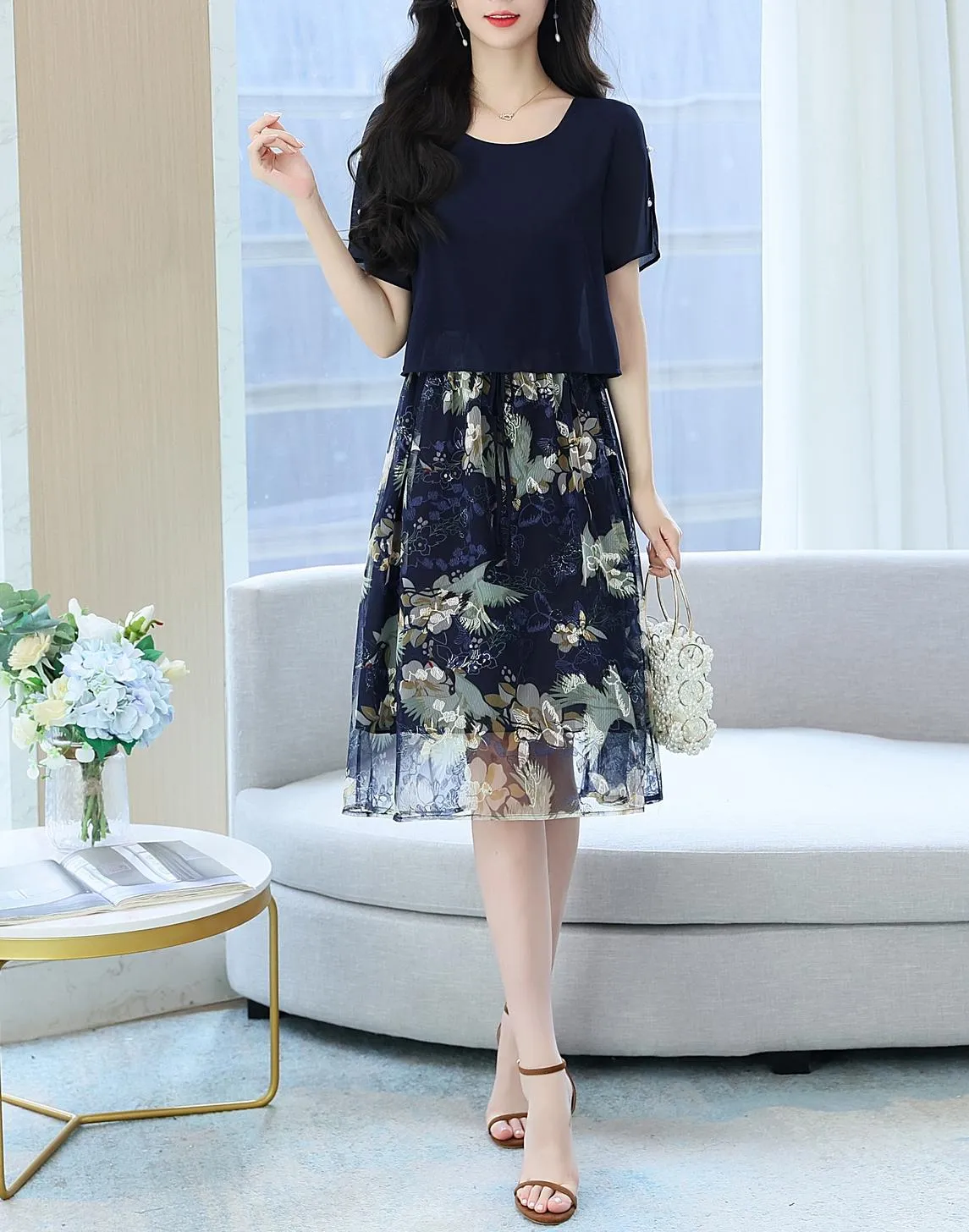 High-Quality Sheer Mesh Dress for Effortless Style