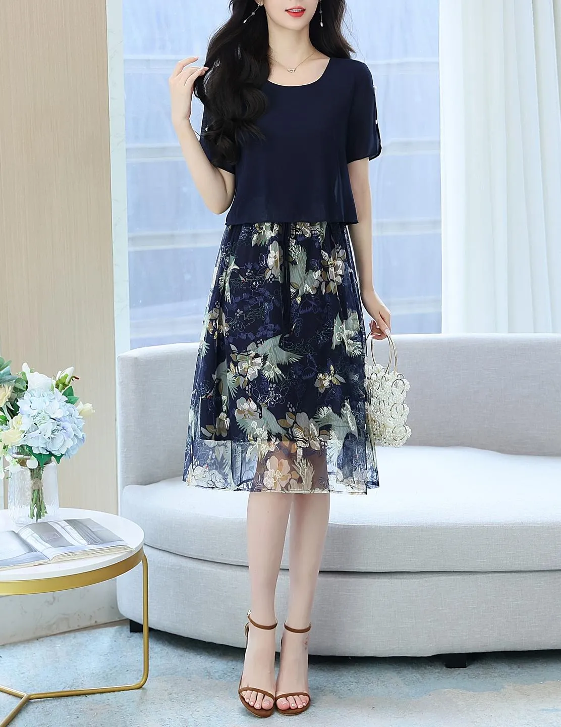 High-Quality Sheer Mesh Dress for Effortless Style