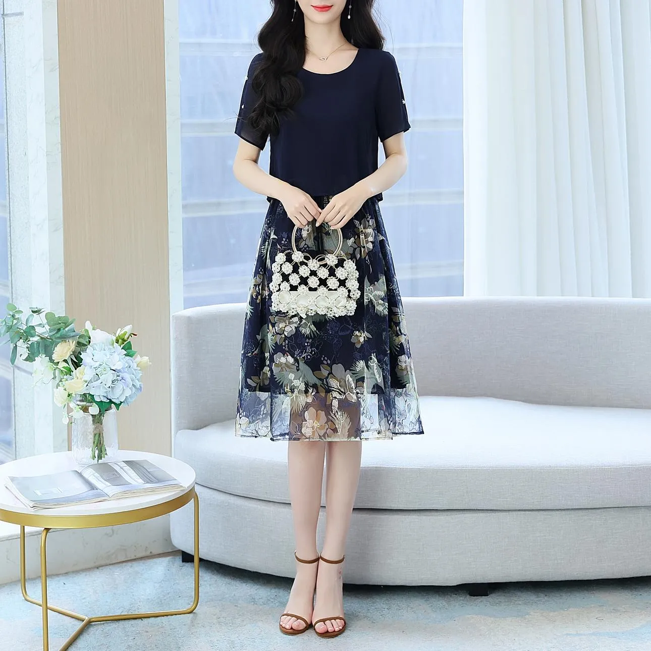 High-Quality Sheer Mesh Dress for Effortless Style