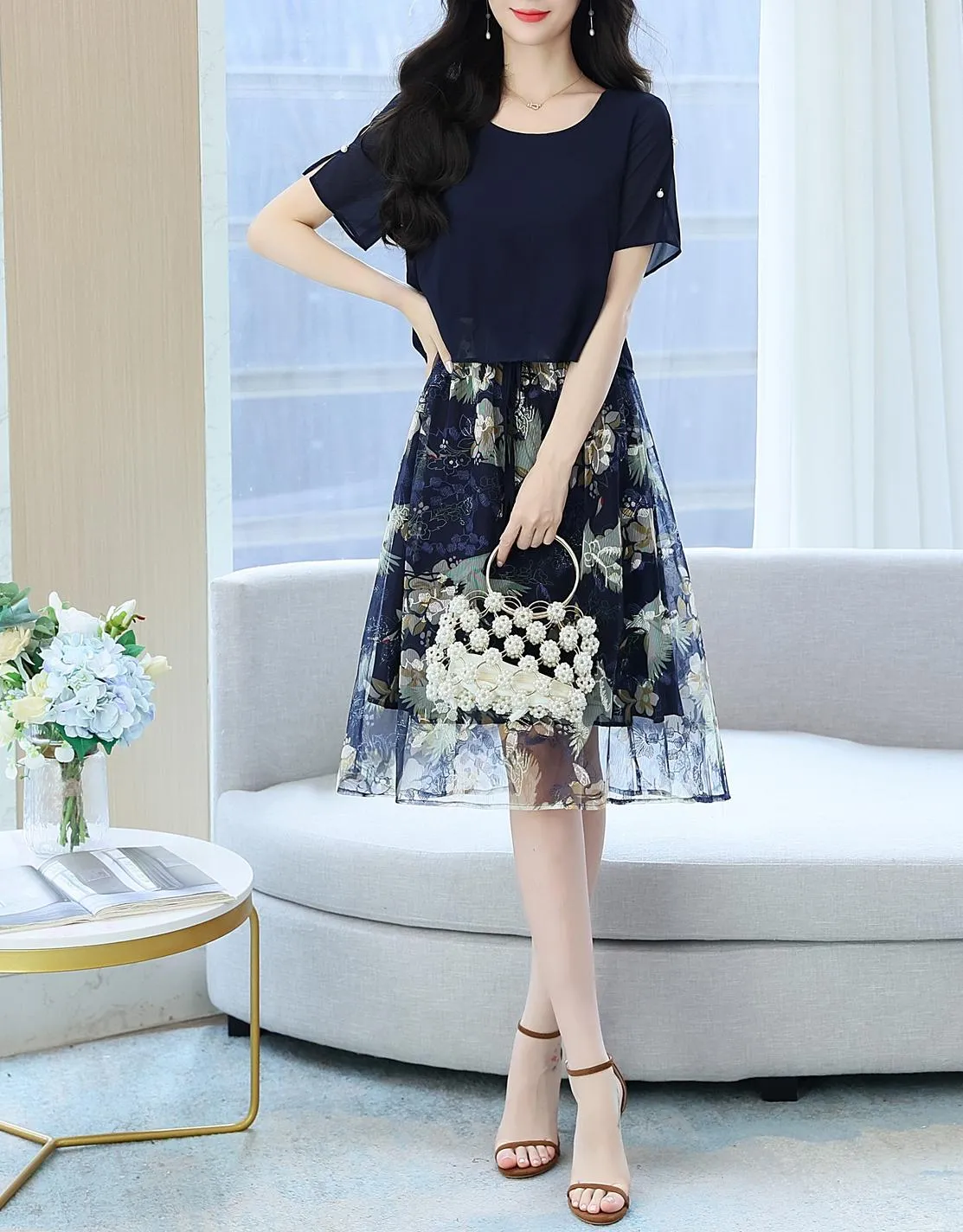 High-Quality Sheer Mesh Dress for Effortless Style