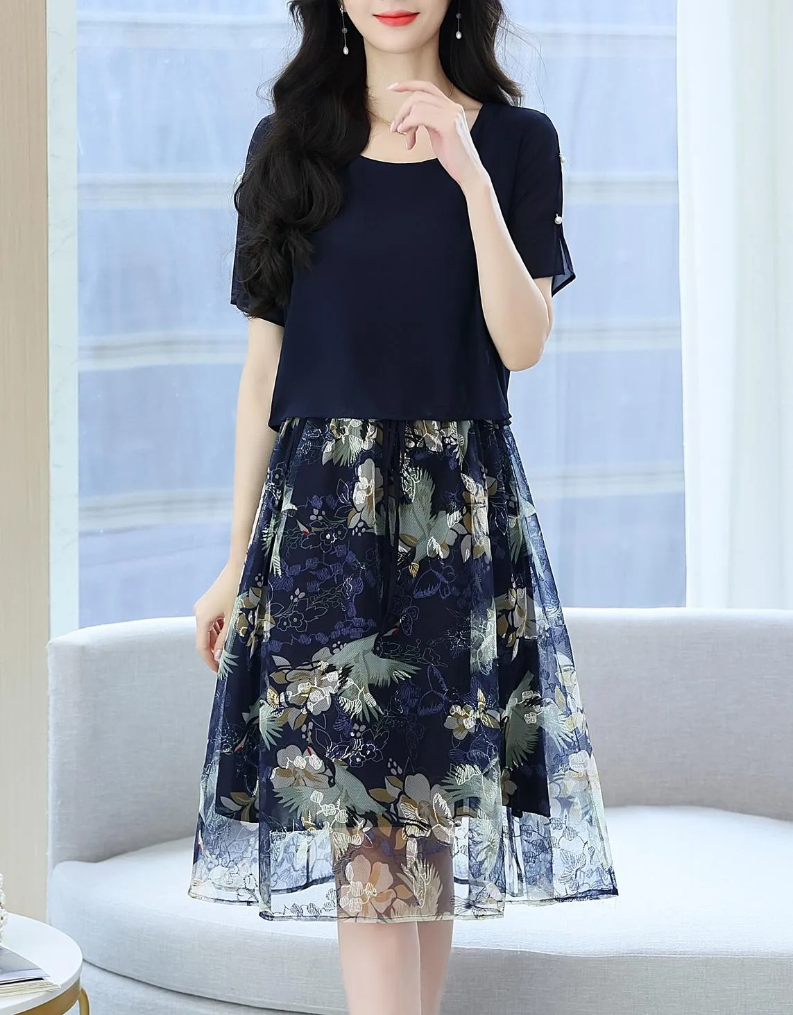 High-Quality Sheer Mesh Dress for Effortless Style