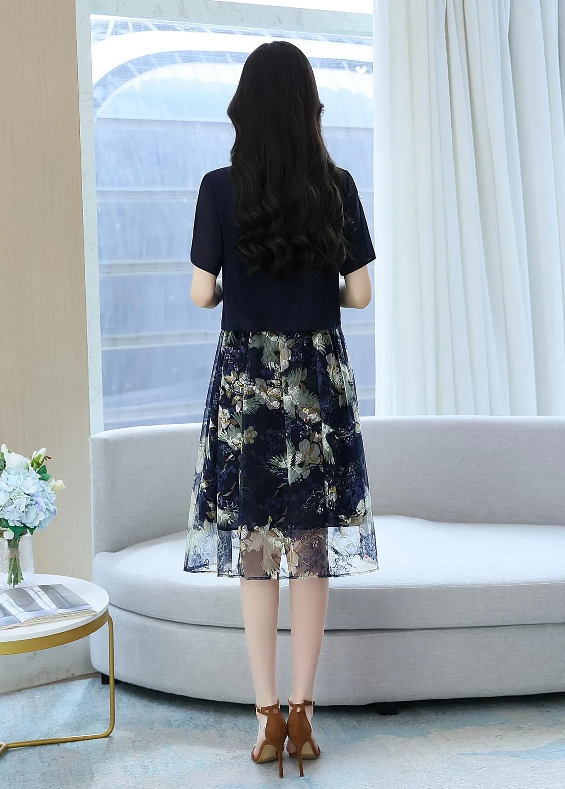 High-Quality Sheer Mesh Dress for Effortless Style