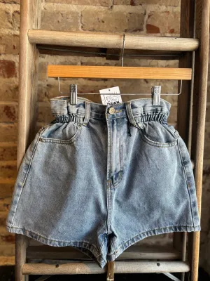 High Rise Paper Bag Shorts