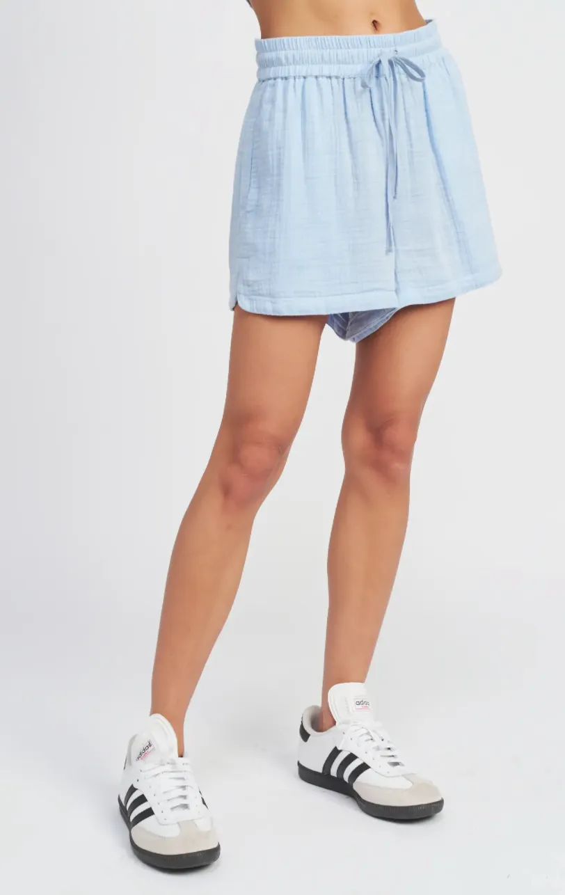 High Waisted Drawstring Shorts