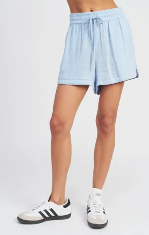 High Waisted Drawstring Shorts