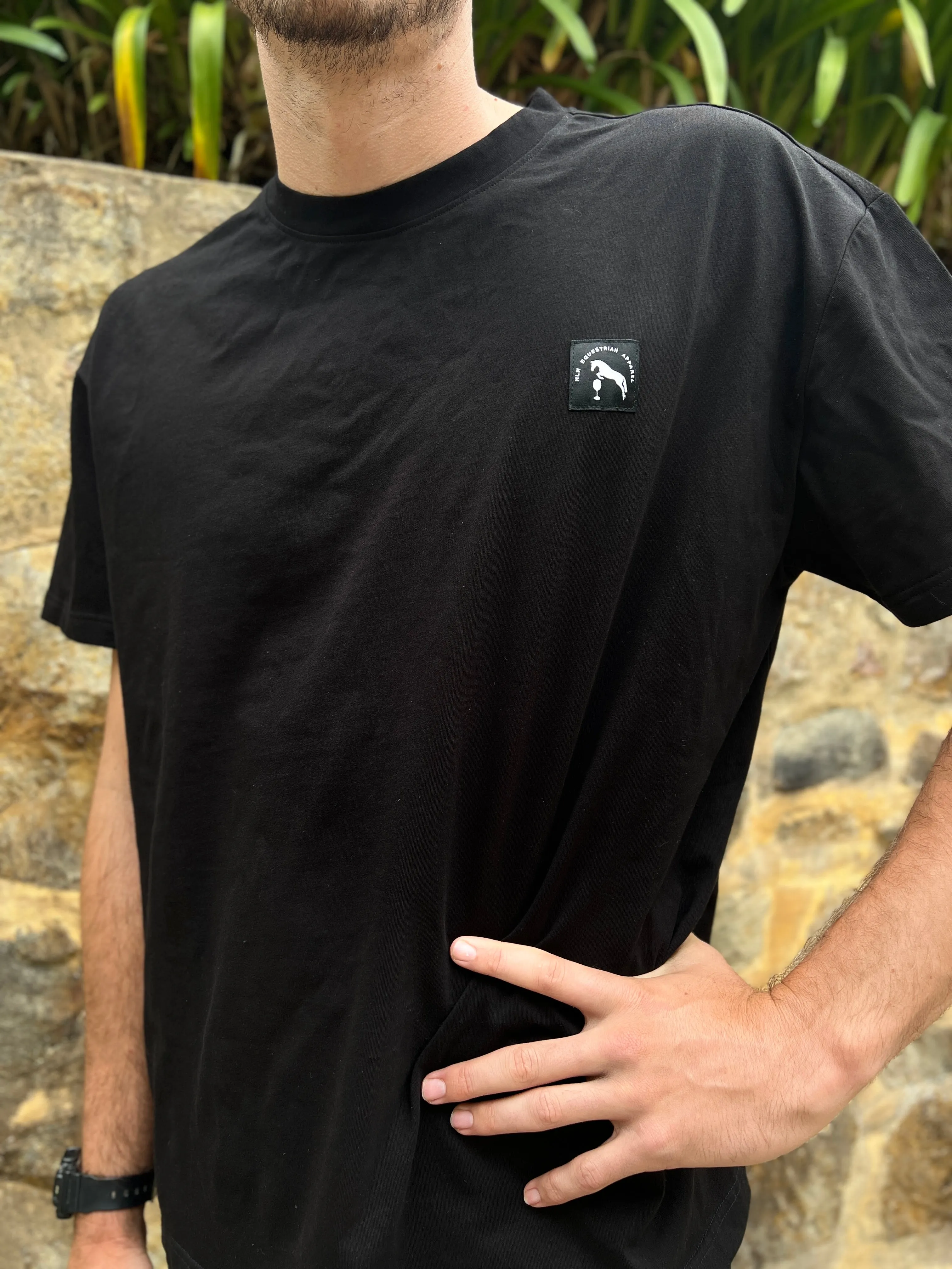 HLH Organic Unisex box tee in Black