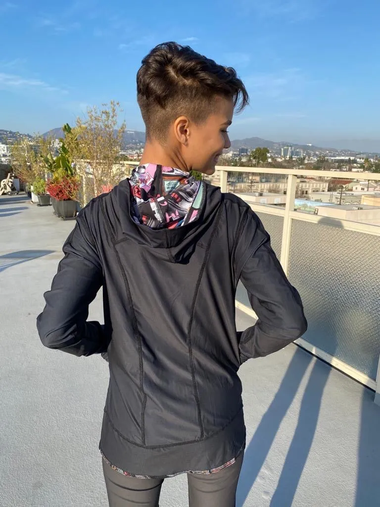 HOODIE COMIC CON/ SOLID BLACK