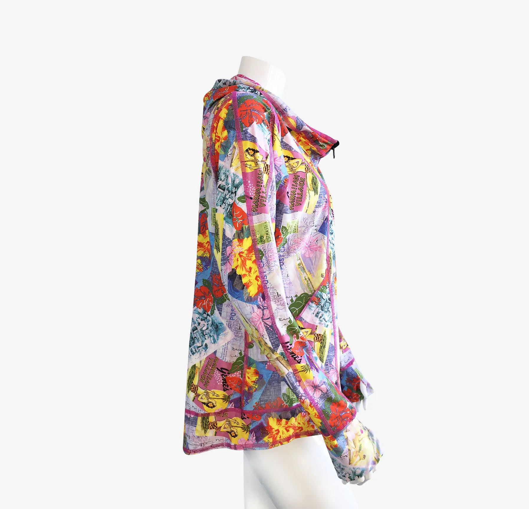 HOODIE VINTAGE PINK HAWAII/PINK BATIK
