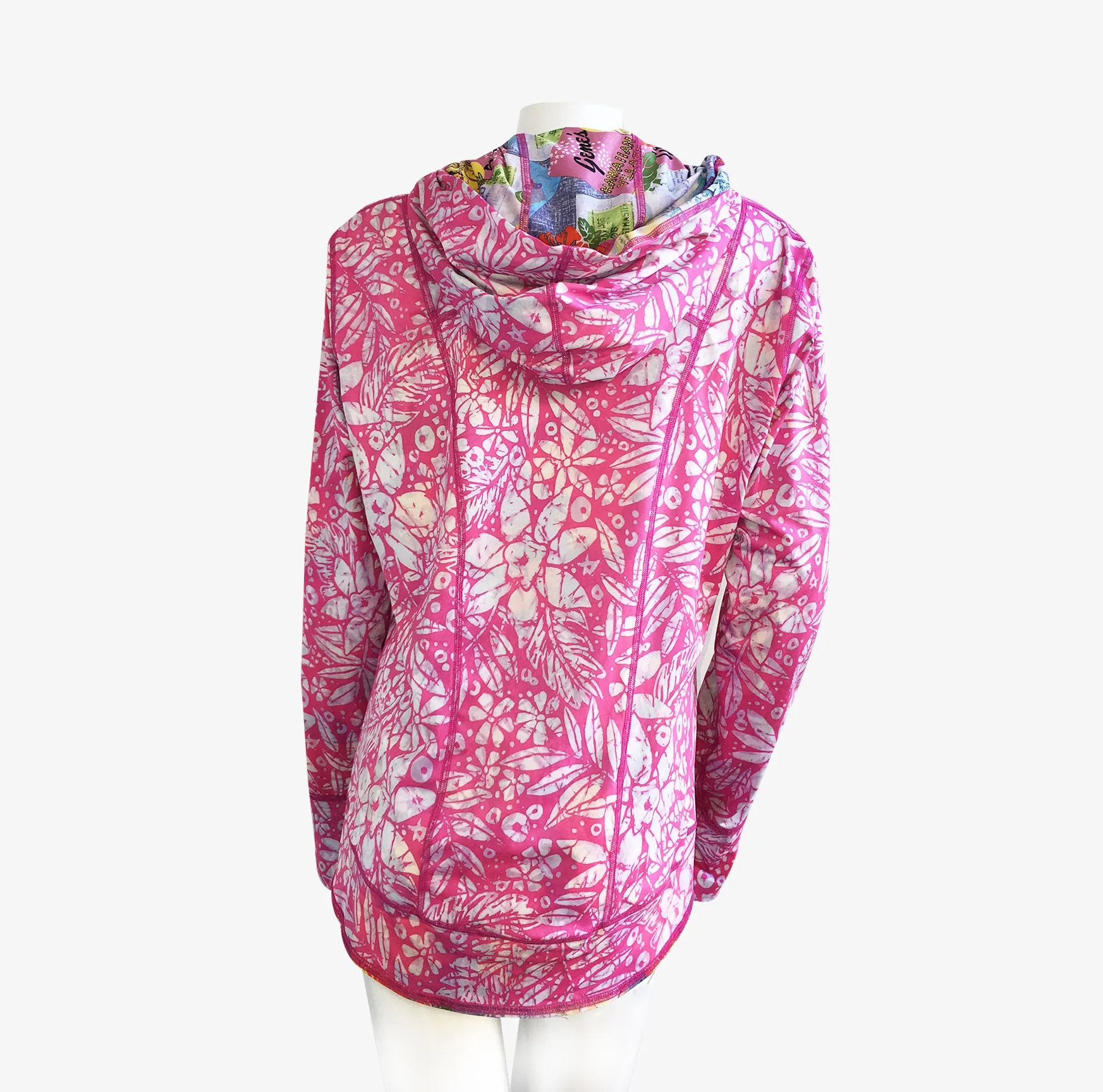 HOODIE VINTAGE PINK HAWAII/PINK BATIK