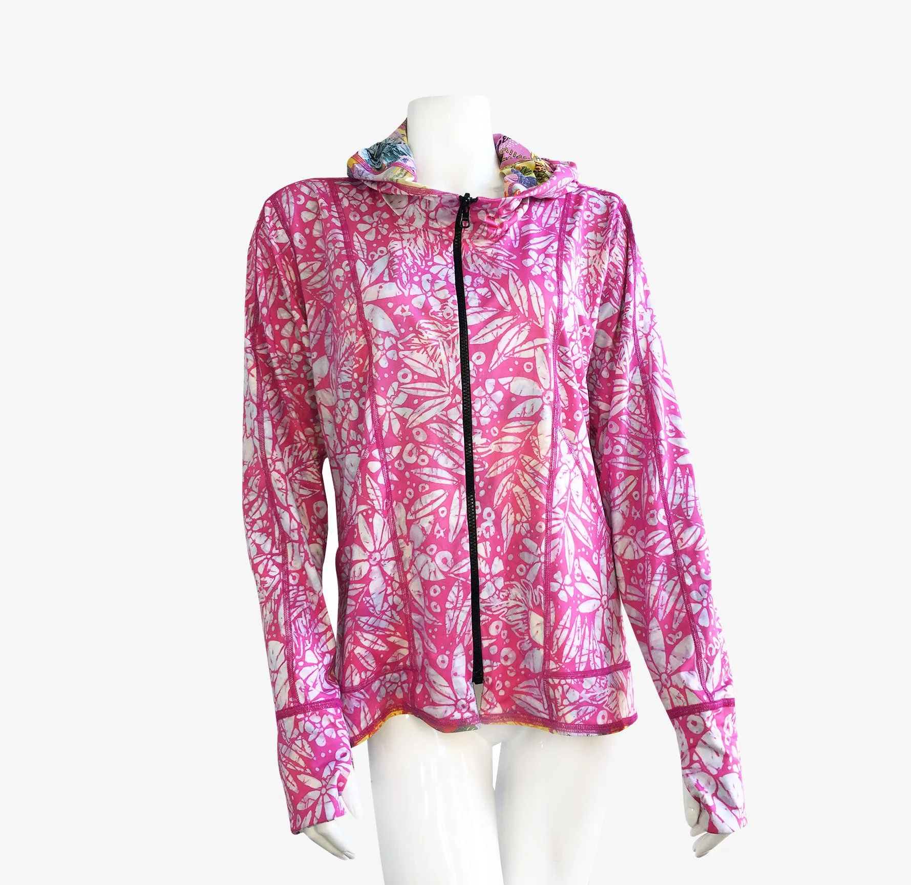 HOODIE VINTAGE PINK HAWAII/PINK BATIK