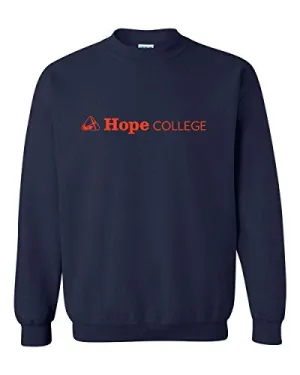 Hope College Horizontal 1 Color Crewneck Sweatshirt