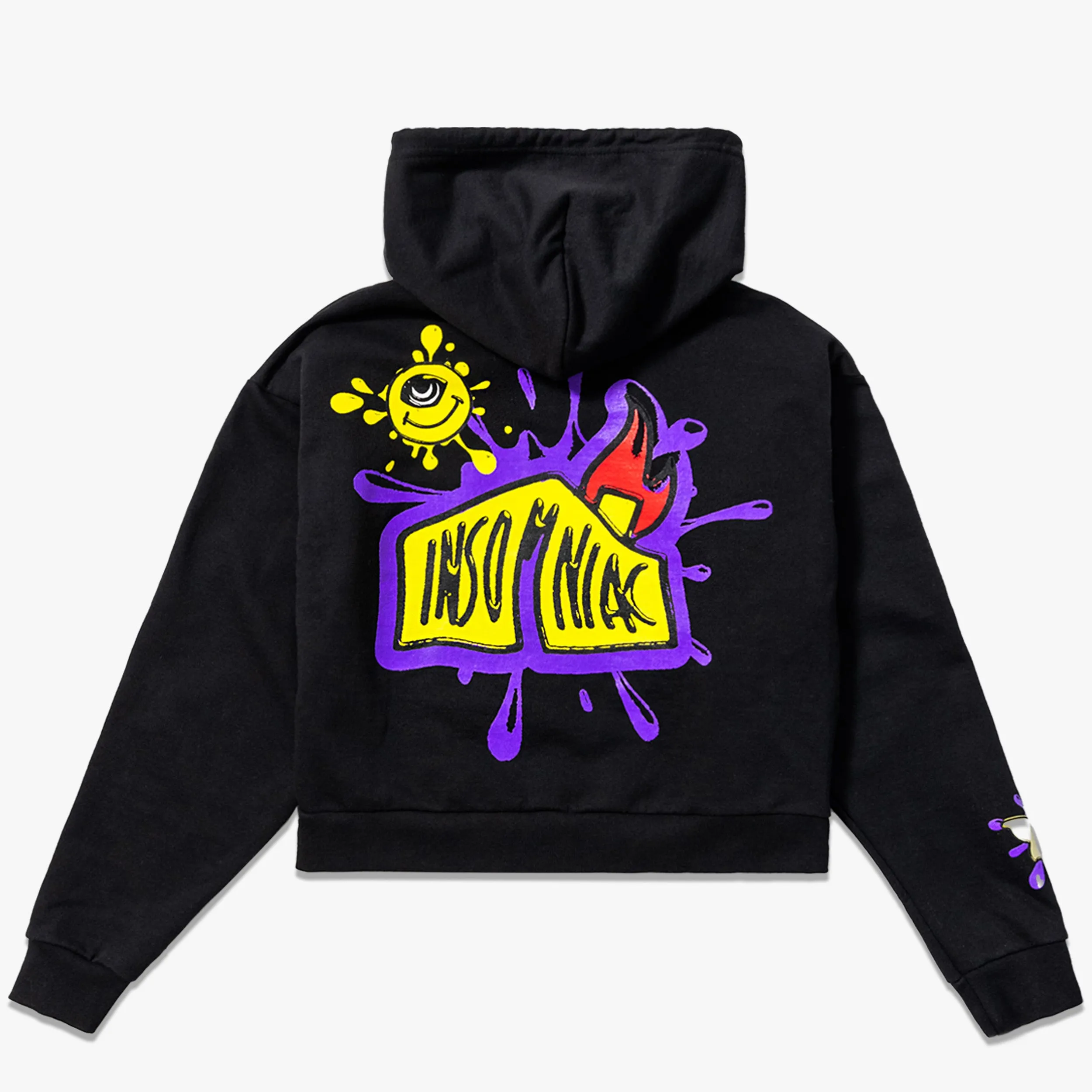 House Splat 2-Way Zipper Crop Hoodie