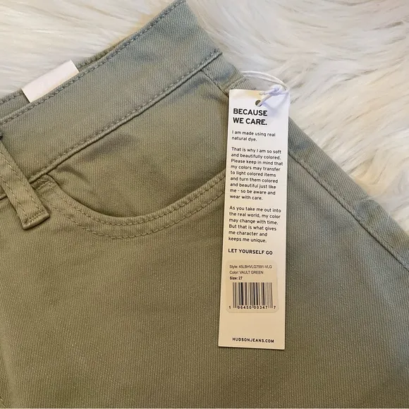 Hudson Kass Denim Shorts - NWT - Size 27 - Vault Green