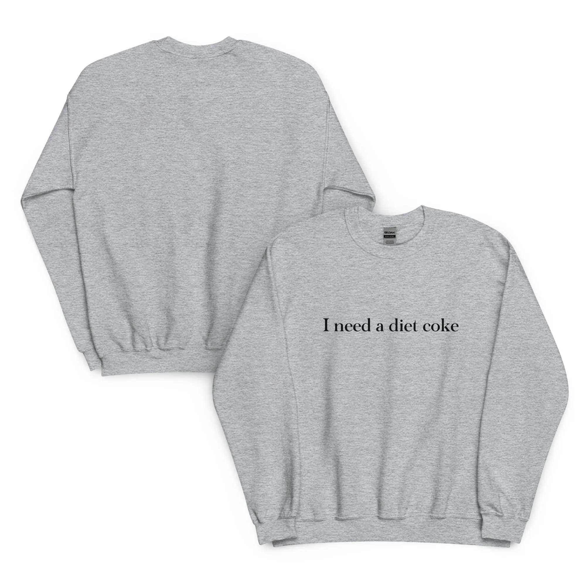 I Need A Diet Coke Sweatshirt I Need A Coke Diet Soda crewneck Sweater