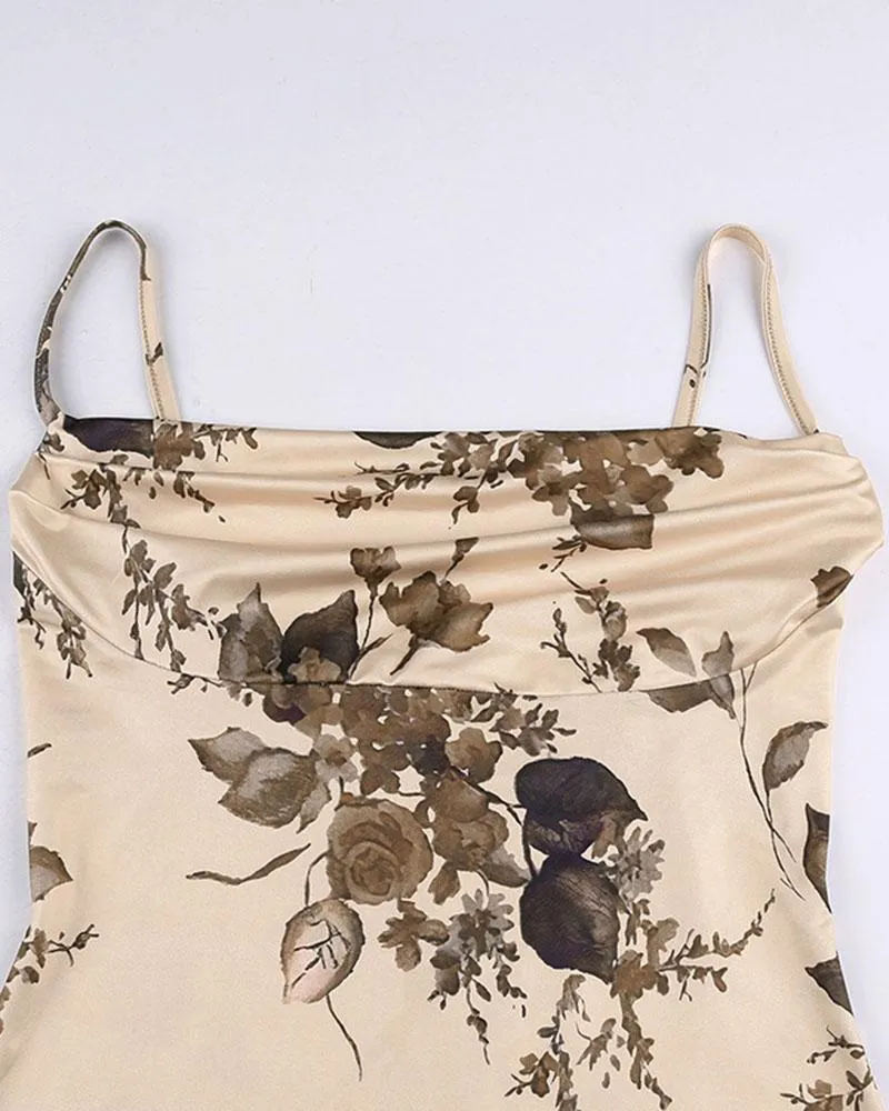 Ignite Garden Maxi Cowl Dress