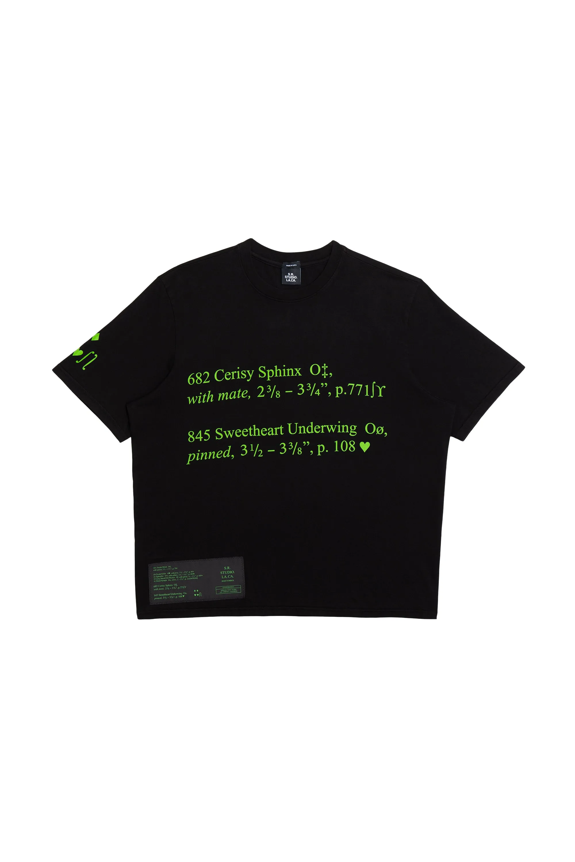 INSECT INDEX OVERSIZED SHORT SLEEVE T-SHIRT