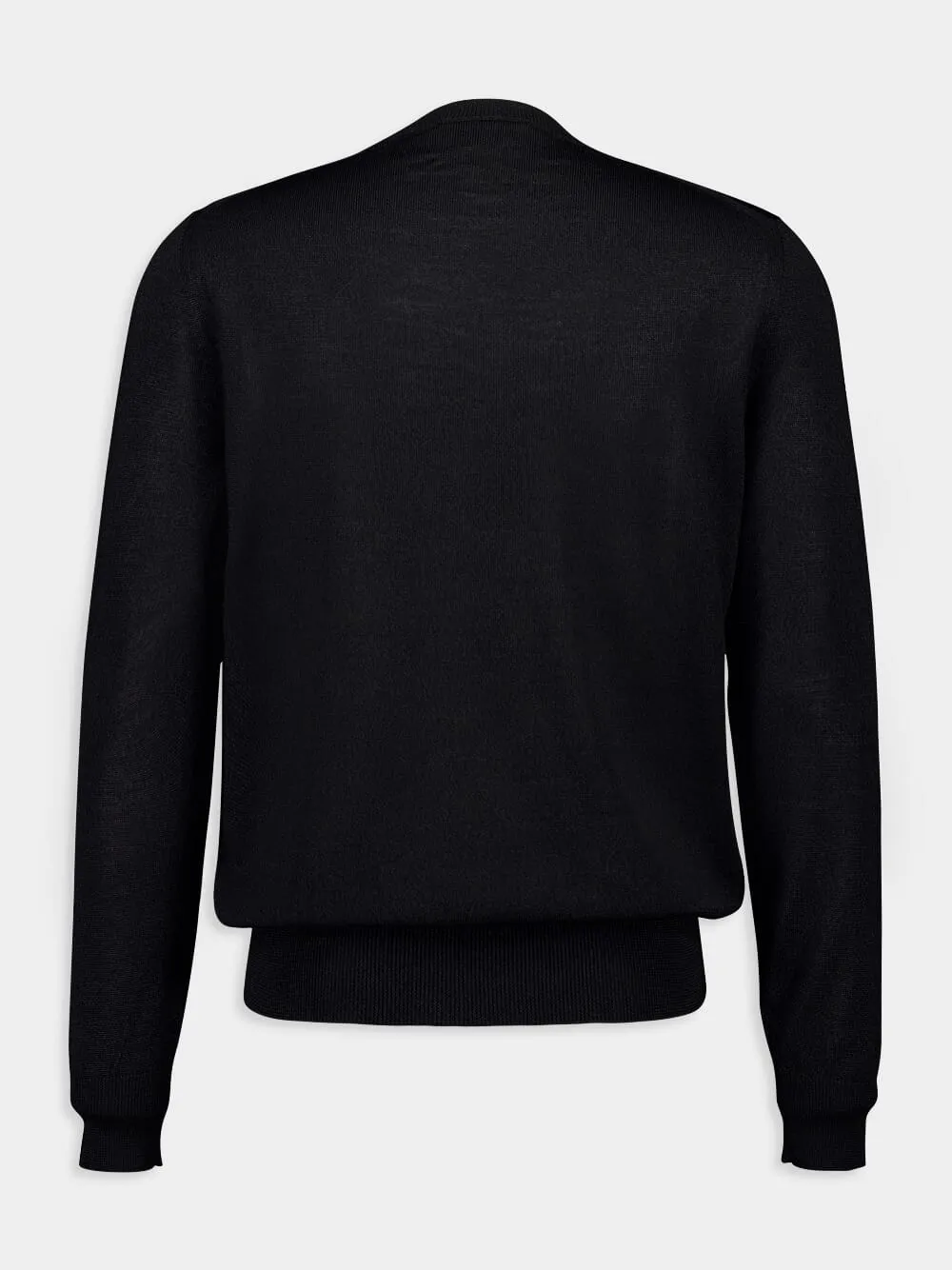 Inverted Skull Black Crew Neck Jumper