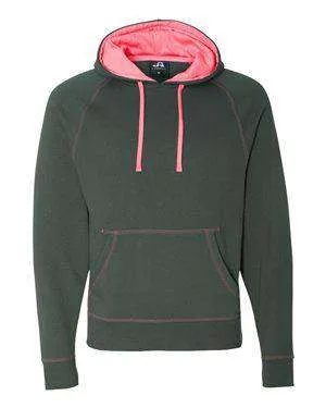 J America Men's Contrast Color Lined Hoodie Sweatshirt - 8883