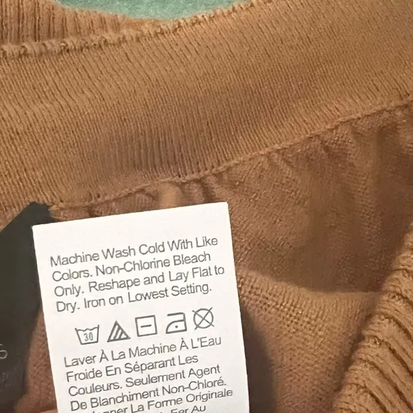j Crew Tan Brown High Waisted Cotton Cashmere Sweater Knit Short Small