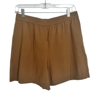 j Crew Tan Brown High Waisted Cotton Cashmere Sweater Knit Short Small