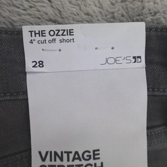 Joes Jeans Shorts Black Denim Cut Off The‎ Ozzie 4 Inch NWT