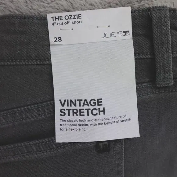 Joes Jeans Shorts Black Denim Cut Off The‎ Ozzie 4 Inch NWT