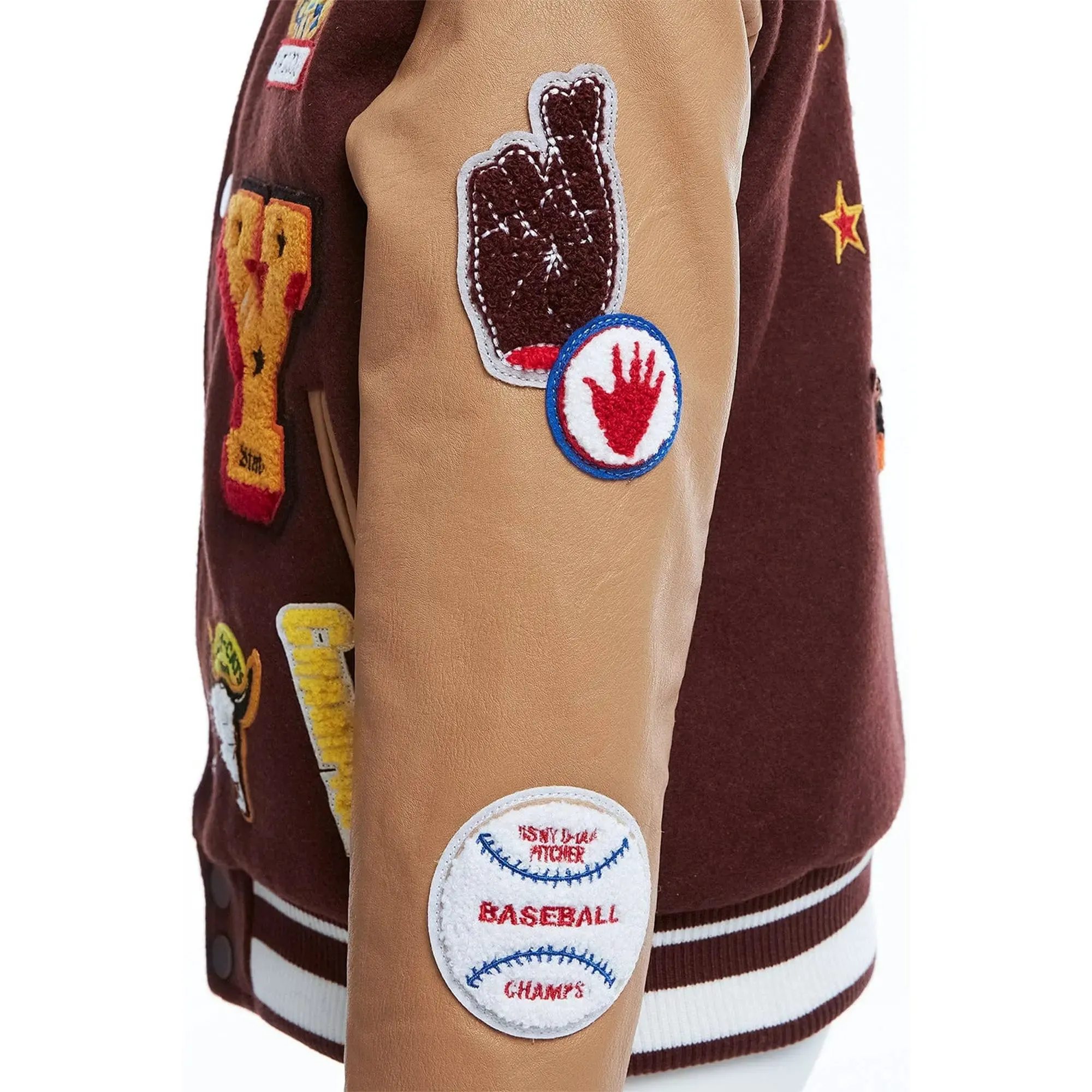 Jordan Craig Boys Empire City Varisty Jacket (Ruby)