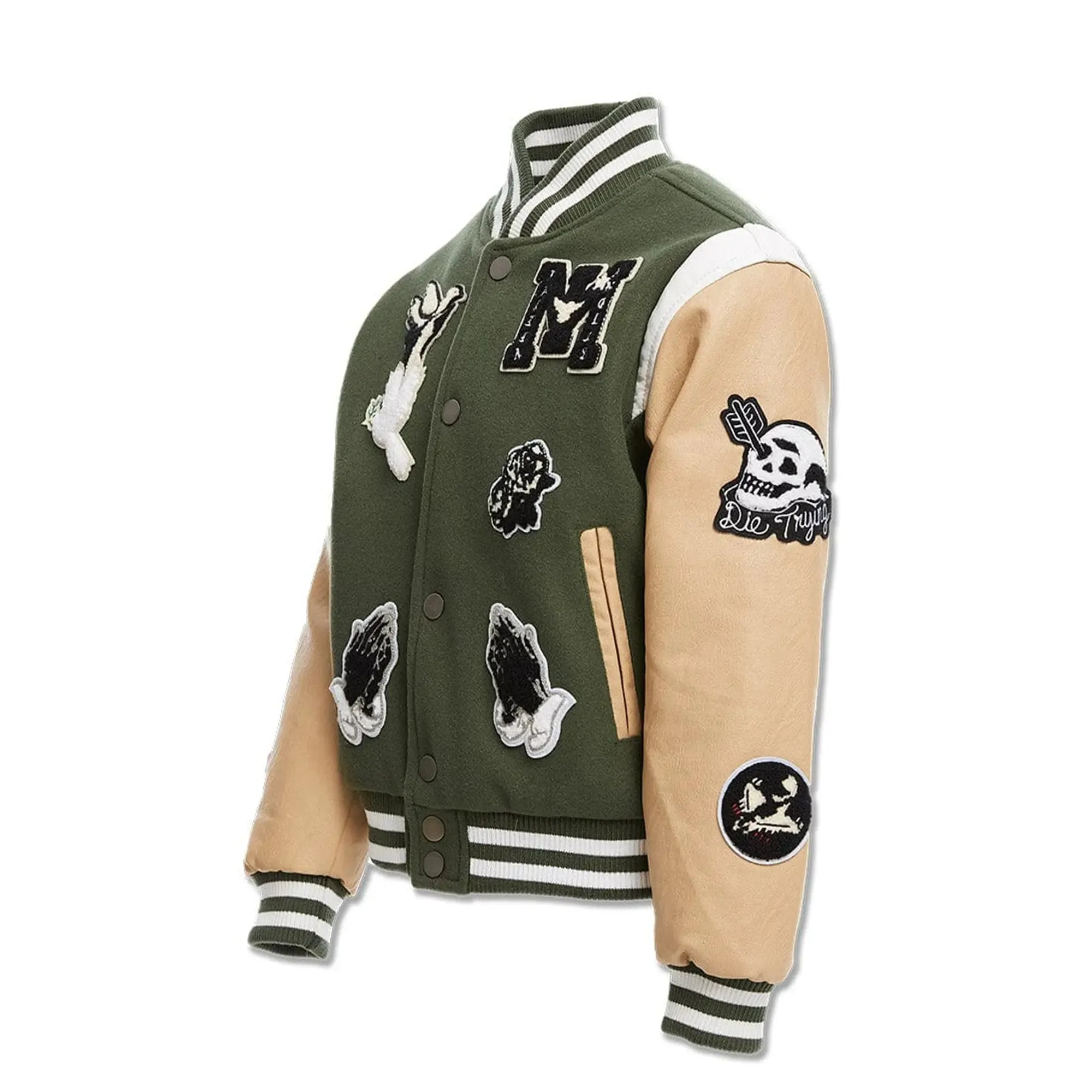 Jordan Craig Men Fallen Angels Varsity Jacket (Pine)