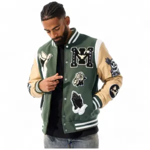 Jordan Craig Men Fallen Angels Varsity Jacket (Pine)