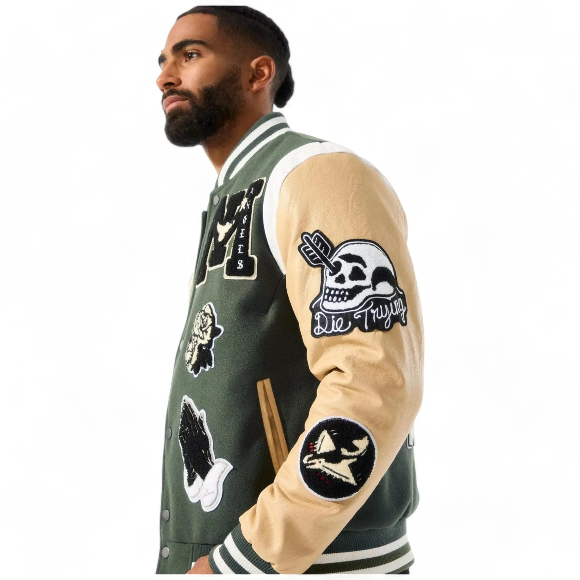 Jordan Craig Men Fallen Angels Varsity Jacket (Pine)
