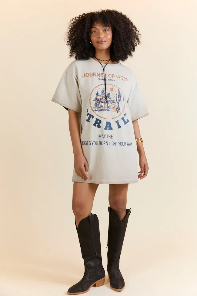 Journey Of West Tan T-Shirt Dress