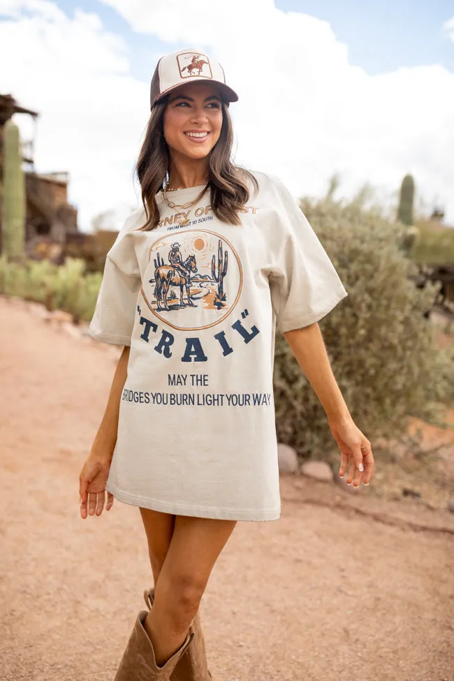 Journey Of West Tan T-Shirt Dress