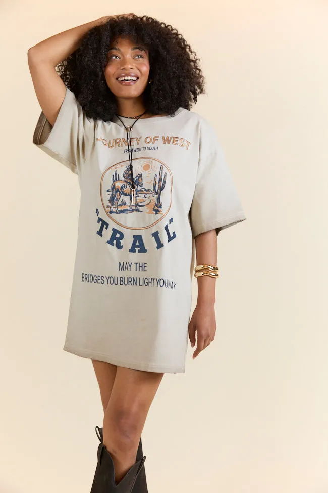 Journey Of West Tan T-Shirt Dress