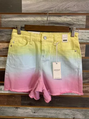 Judy Blue High Rise Multi Colored Frayed Shorts