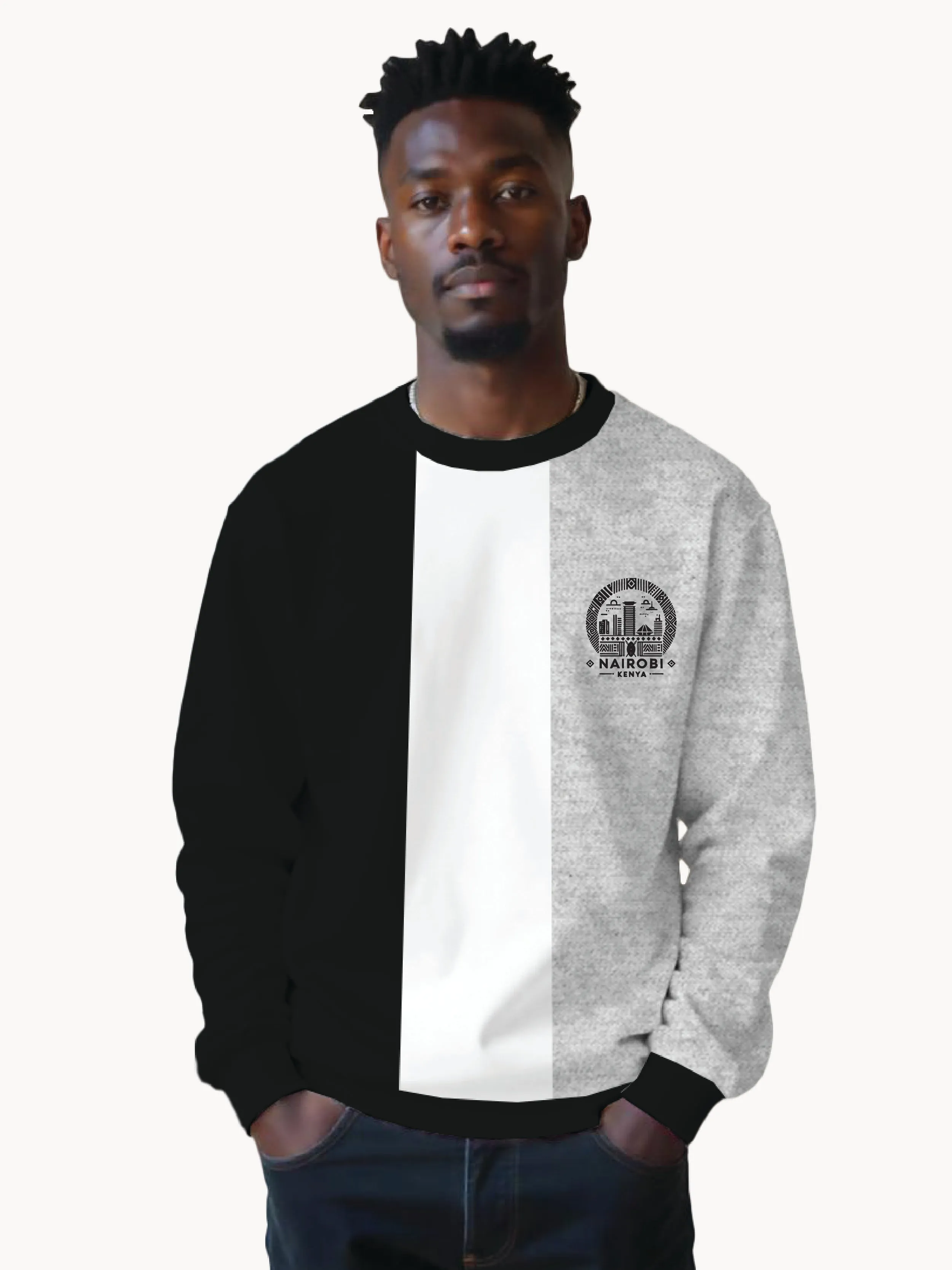 Kali Block Sweats - Tops: Black with Nairobi II