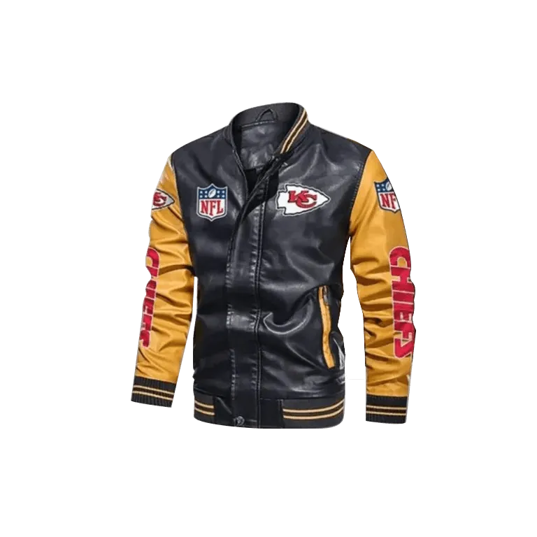 Kansas City Chiefs NFL Black & Yellow Varsity Jacket