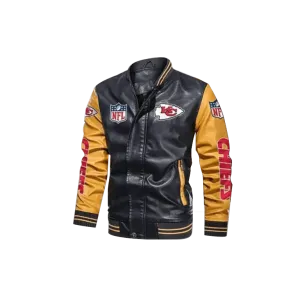 Kansas City Chiefs NFL Black & Yellow Varsity Jacket