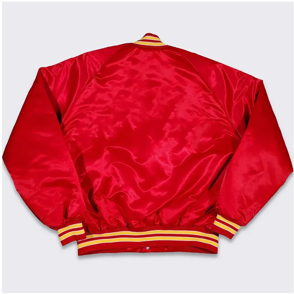 Kansas City Chiefs Varsity Red Satin Jacket