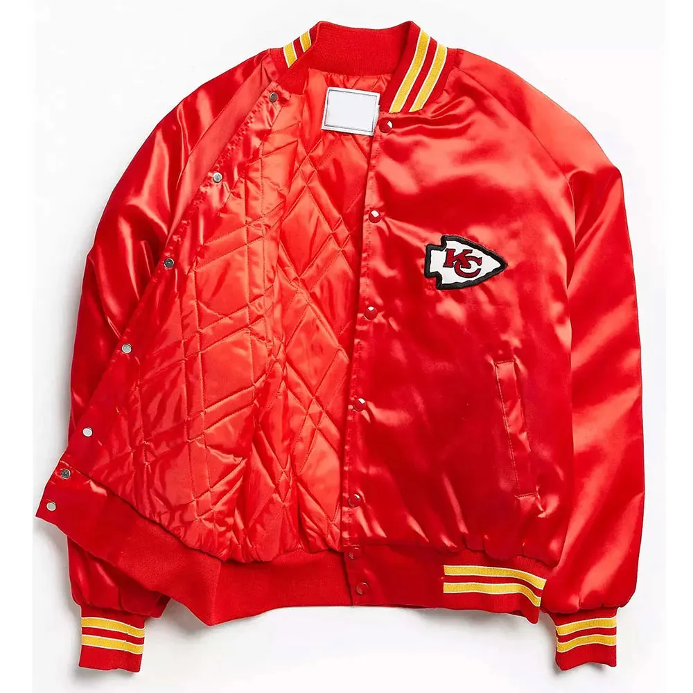 Kansas City Chiefs Varsity Red Satin Jacket