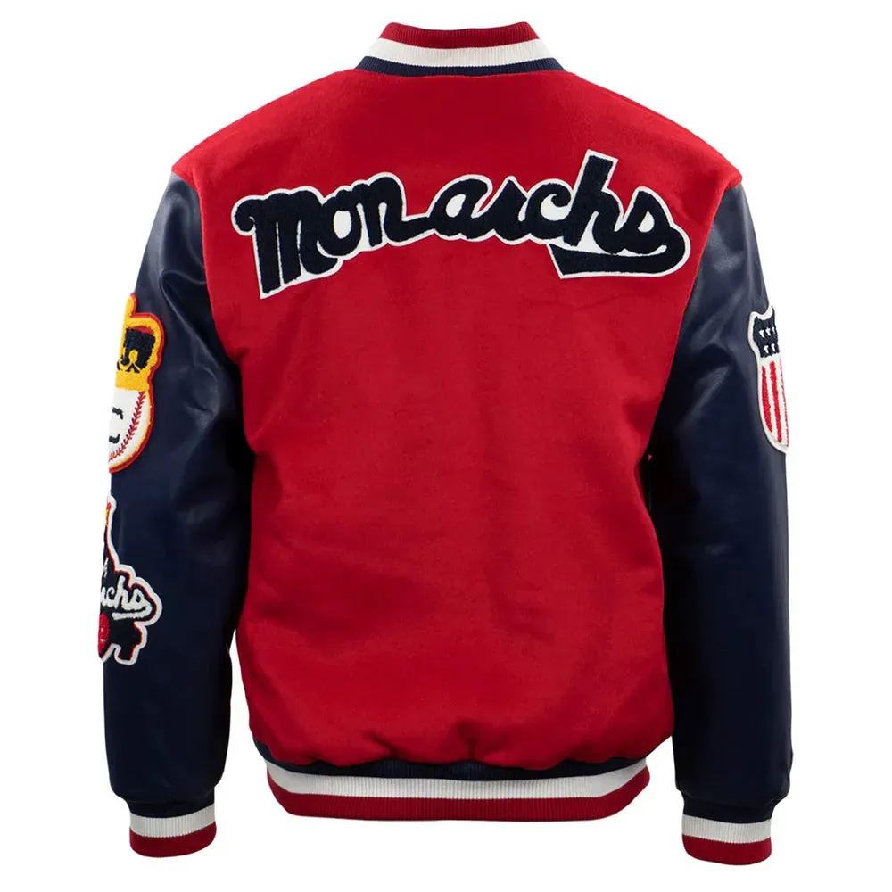 Kansas City Monarchs Red and Navy Varsity Jacket