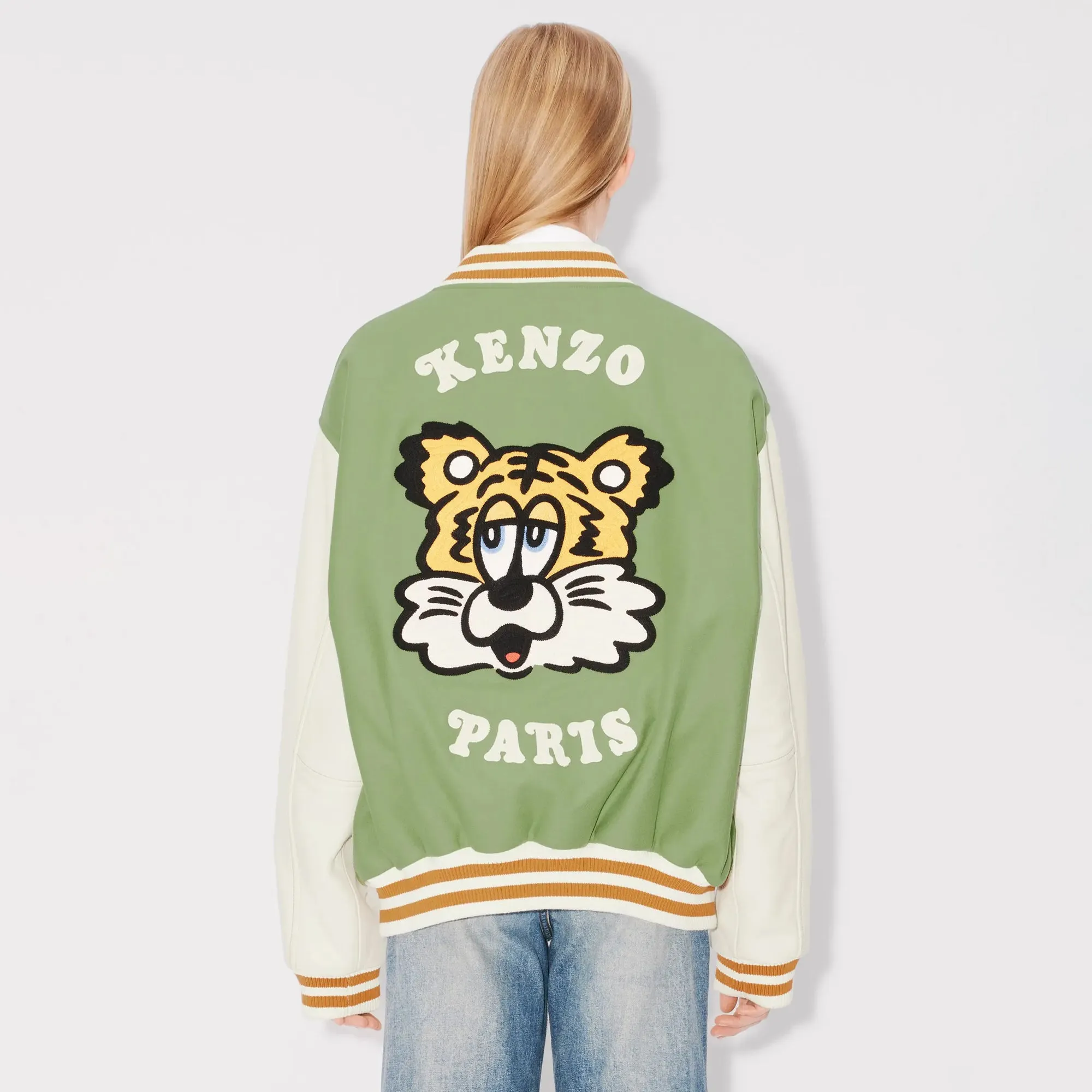 Kenzo Verdy Collection Varsity Jacket Pale Khaki FF58BL1509OH.48