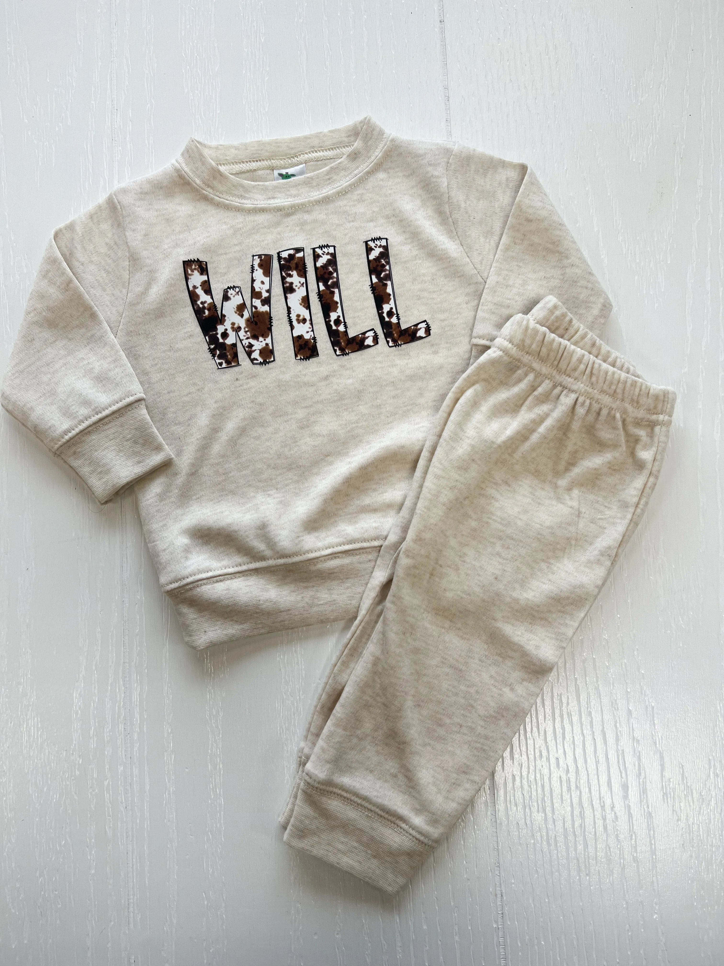 Kids Cow Print Personalized Kids Tee Sweatshirt | Build Your Own Tshirt Bar