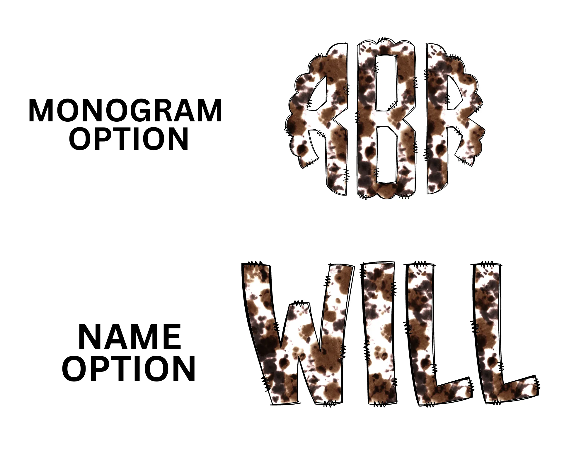 Kids Cow Print Personalized Kids Tee Sweatshirt | Build Your Own Tshirt Bar