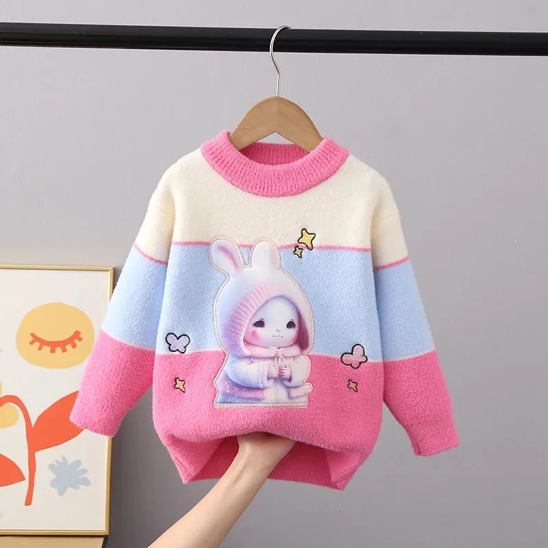 Kids Rhombus Color Block Sweater