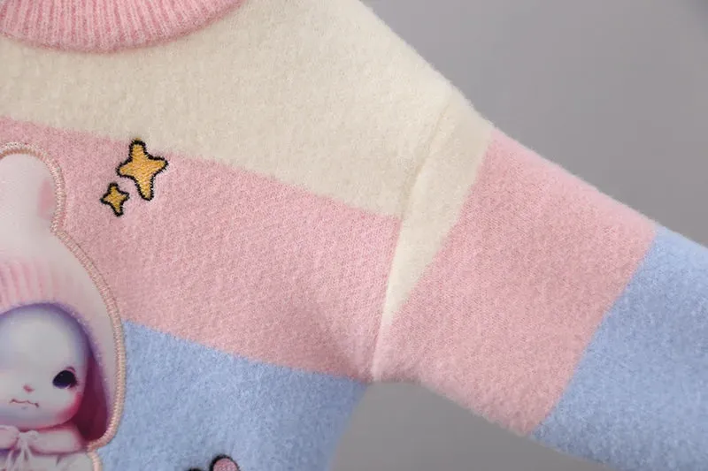 Kids Rhombus Color Block Sweater