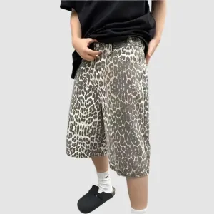 Knit Leopard shorts