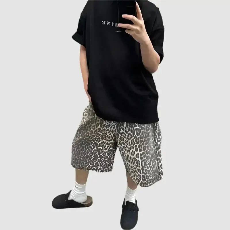 Knit Leopard shorts