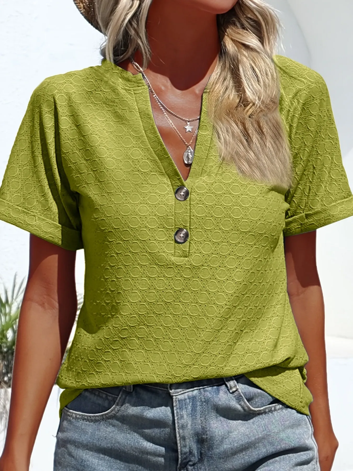 Krystel® | Elegant V-Neck T-Shirt