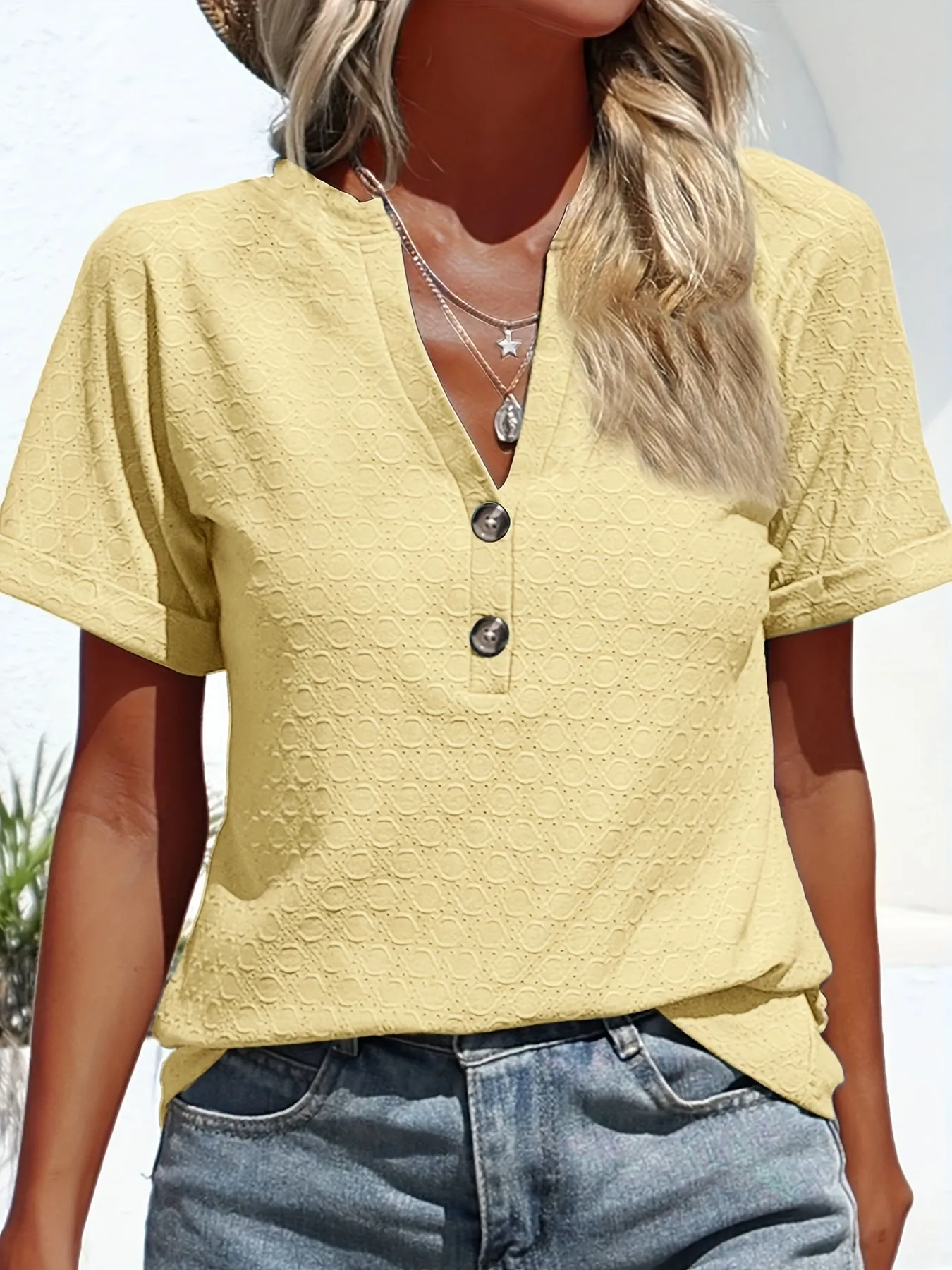 Krystel® | Elegant V-Neck T-Shirt