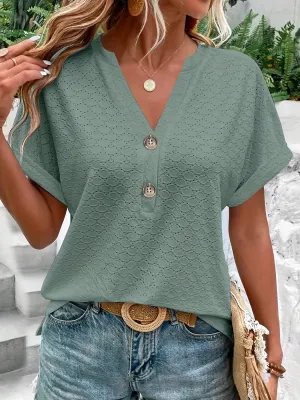 Krystel® | Elegant V-Neck T-Shirt
